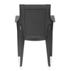 Nilkamal Mystique Plastic Arm Chair (Charcoal Grey) - Back View