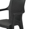 Nilkamal Mystique Plastic Arm Chair (Charcoal Grey) - Close-up View