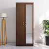 Nilkamal Massif 2 Door Wardrobe with Mirror (Legno Oak) - Front View