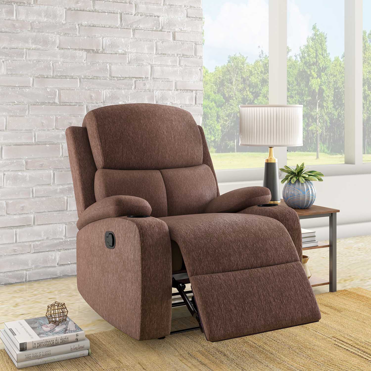 Nilkamal Matt 1 Seater Manual Recliner (Cocoa)