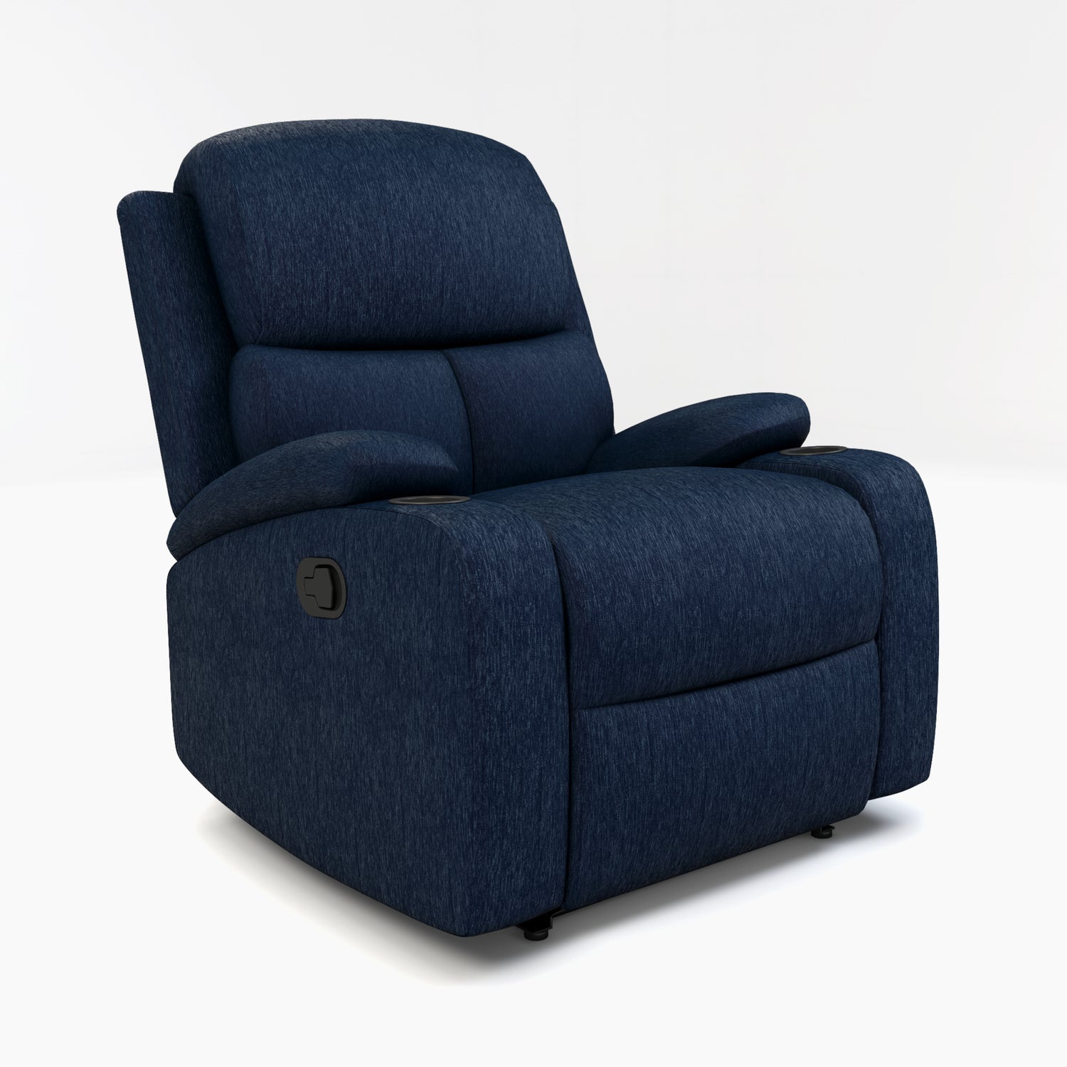Nilkamal Matt 1 Seater Fabric Manual Recliner (Blue)