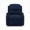 Nilkamal Matt 1 Seater Fabric Manual Recliner (Blue) - Front View