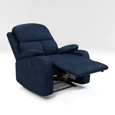 Nilkamal Matt 1 Seater Fabric Manual Recliner (Blue)