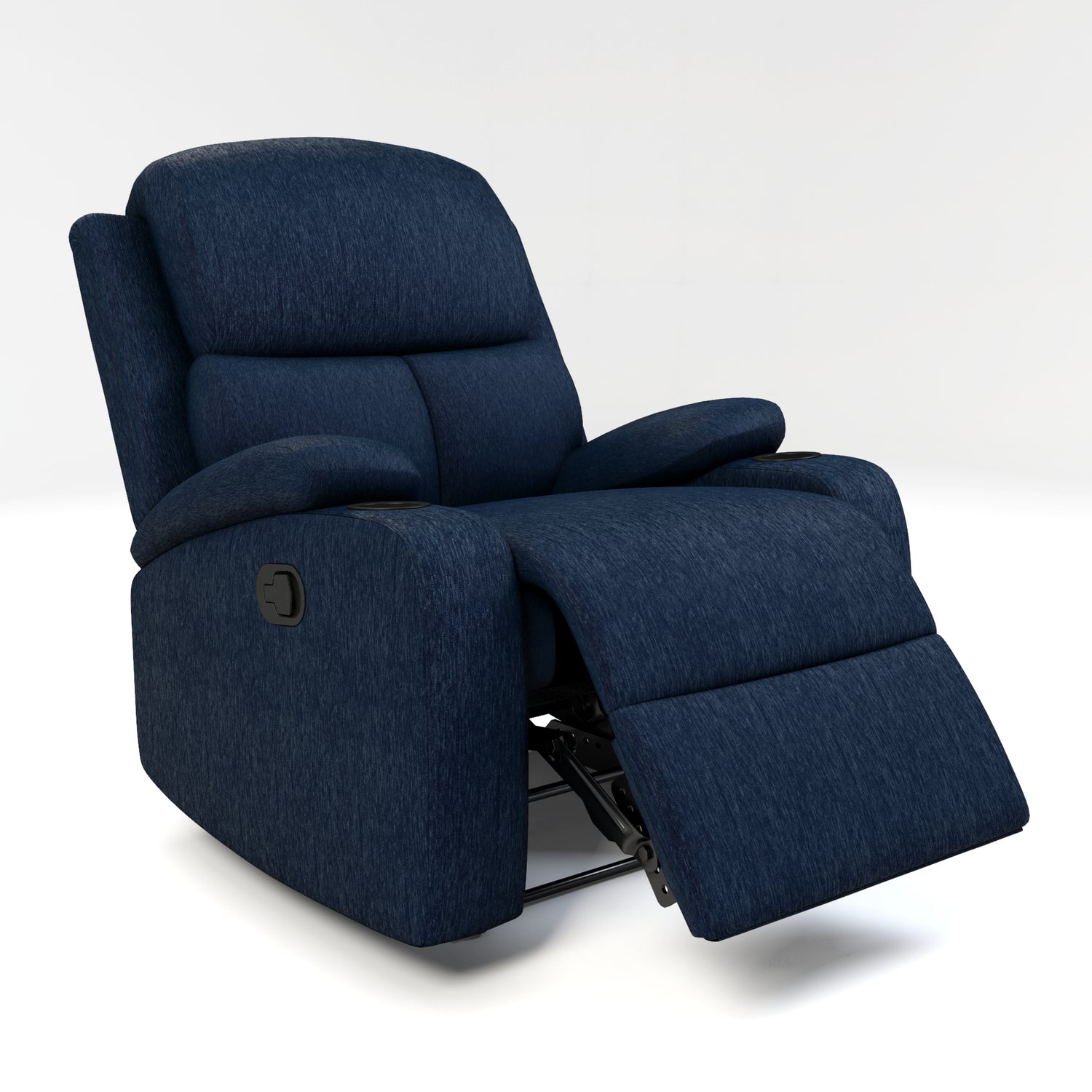 Nilkamal Matt 1 Seater Fabric Manual Recliner (Blue)
