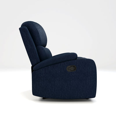 Nilkamal Matt 1 Seater Fabric Manual Recliner (Blue)