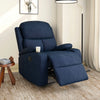 Nilkamal Matt 1 Seater Fabric Manual Recliner (Blue) - Extended Leg rest Slight Side View 2