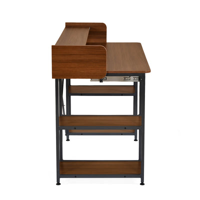 Nilkamal Ares Computer Table (Classic Walnut)