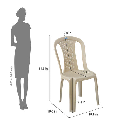 Nilkamal Astra Plastic Armless Chair