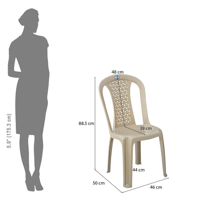 Nilkamal Eden Plastic Armless Chair