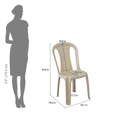 Nilkamal Eden Plastic Armless Chair