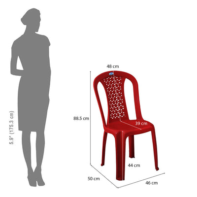 Nilkamal Eden Plastic Armless Chair