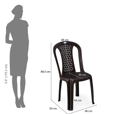 Nilkamal Eden Plastic Armless Chair