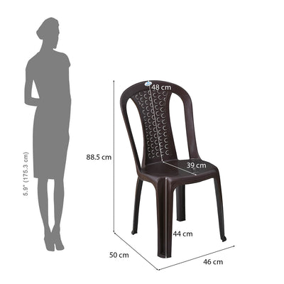 Nilkamal Astra Plastic Armless Chair