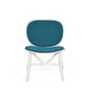 Nilkamal Arena Chairs and Crystal Glass Top Coffee Table Plastic Outdoor Set (Milky White & Blue)