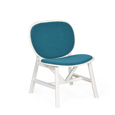 Nilkamal Arena Chairs and Crystal Glass Top Coffee Table Plastic Outdoor Set (Milky White & Blue)