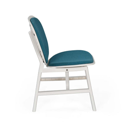 Nilkamal Arena Chairs and Crystal Glass Top Coffee Table Plastic Outdoor Set (Milky White & Blue)