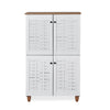 Nilkamal Kaira 4 Door Shoe Rack (Oak & White)
