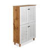 Nilkamal Kaira 4 Door Shoe Rack (Oak & White)