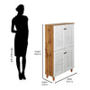 Nilkamal Kaira 4 Door Shoe Rack (Oak & White)