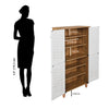 Nilkamal Kaira 4 Door Shoe Rack (Oak & White)