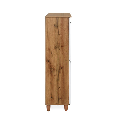 Nilkamal Kaira 4 Door Shoe Rack (Oak & White)