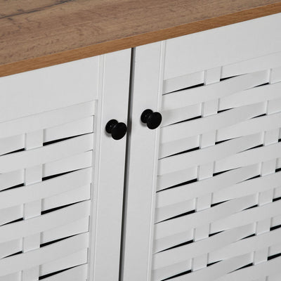 Nilkamal Kaira 3 Door Shoe Rack (Oak & White)