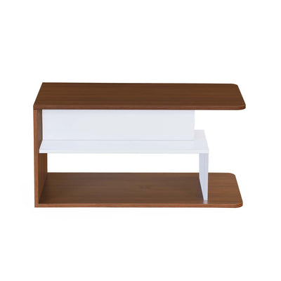 Nilkamal Sara Center Table (Classic Walnut & White)