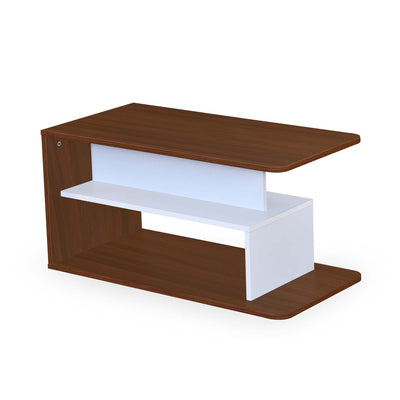 Nilkamal Sara Center Table (Classic Walnut & White)