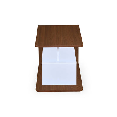 Nilkamal Sara Center Table (Classic Walnut & White)