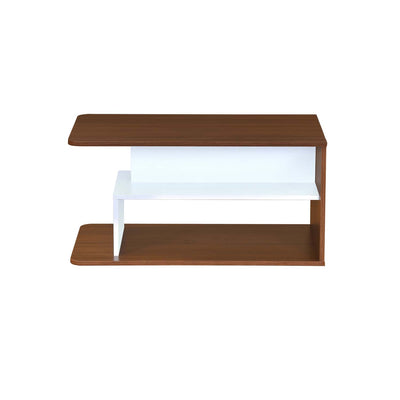 Nilkamal Sara Center Table (Classic Walnut & White)