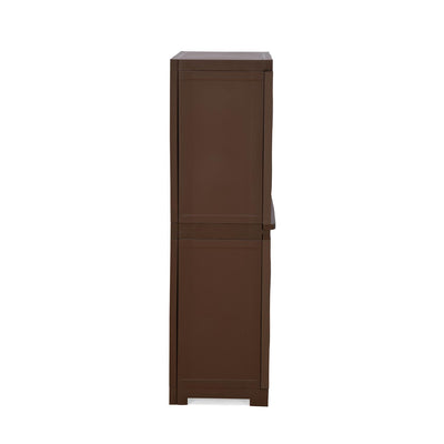 Nilkamal Freedom (FMM) Wave Plastic Storage Cabinet (Rattan Dark Beige)