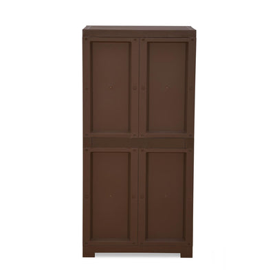 Nilkamal Freedom (FMM) Wave Plastic Storage Cabinet (Rattan Dark Beige)
