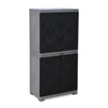 Nilkamal Freedom (FMM) Wave Plastic Storage Cabinet (Haze Grey & Charcoal Grey)