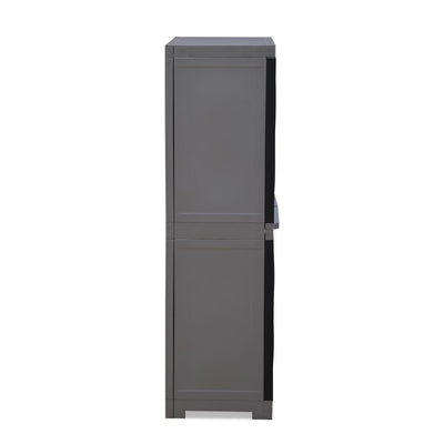 Nilkamal Freedom (FMM) Wave Plastic Storage Cabinet (Haze Grey & Charcoal Grey)
