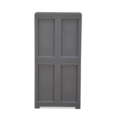 Nilkamal Freedom (FMM) Wave Plastic Storage Cabinet (Haze Grey & Charcoal Grey)
