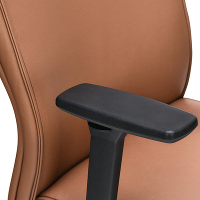 Nilkamal Command Mid Back Leather Office Chair (Tan)