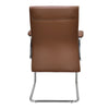 Nilkamal Command Mid Back Leather Visitor Chair (Tan)