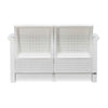 Nilkamal Goa Plastic 2 Seater Sofa with Cushion (Milky White and Grey) - Back View