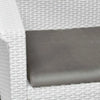Nilkamal Goa Plastic 2 Seater Sofa with Cushion (Milky White and Grey) - Close Up View