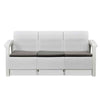 Nilkamal Goa Plastic 3 Seater Sofa with Cushion (Milky White and Grey)