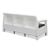 Nilkamal Goa Plastic 3 Seater Sofa with Cushion (Milky White and Grey)