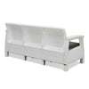 Nilkamal Goa Plastic 3 + 1 + 1 Seater Sofa with Cushion (Milky White and Grey) - Sofa Slight Back View
