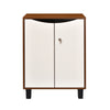 Nilkamal Flow Shoe Cabinet (Walnut/White)