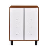 Nilkamal Flow Shoe Cabinet (Walnut/White)