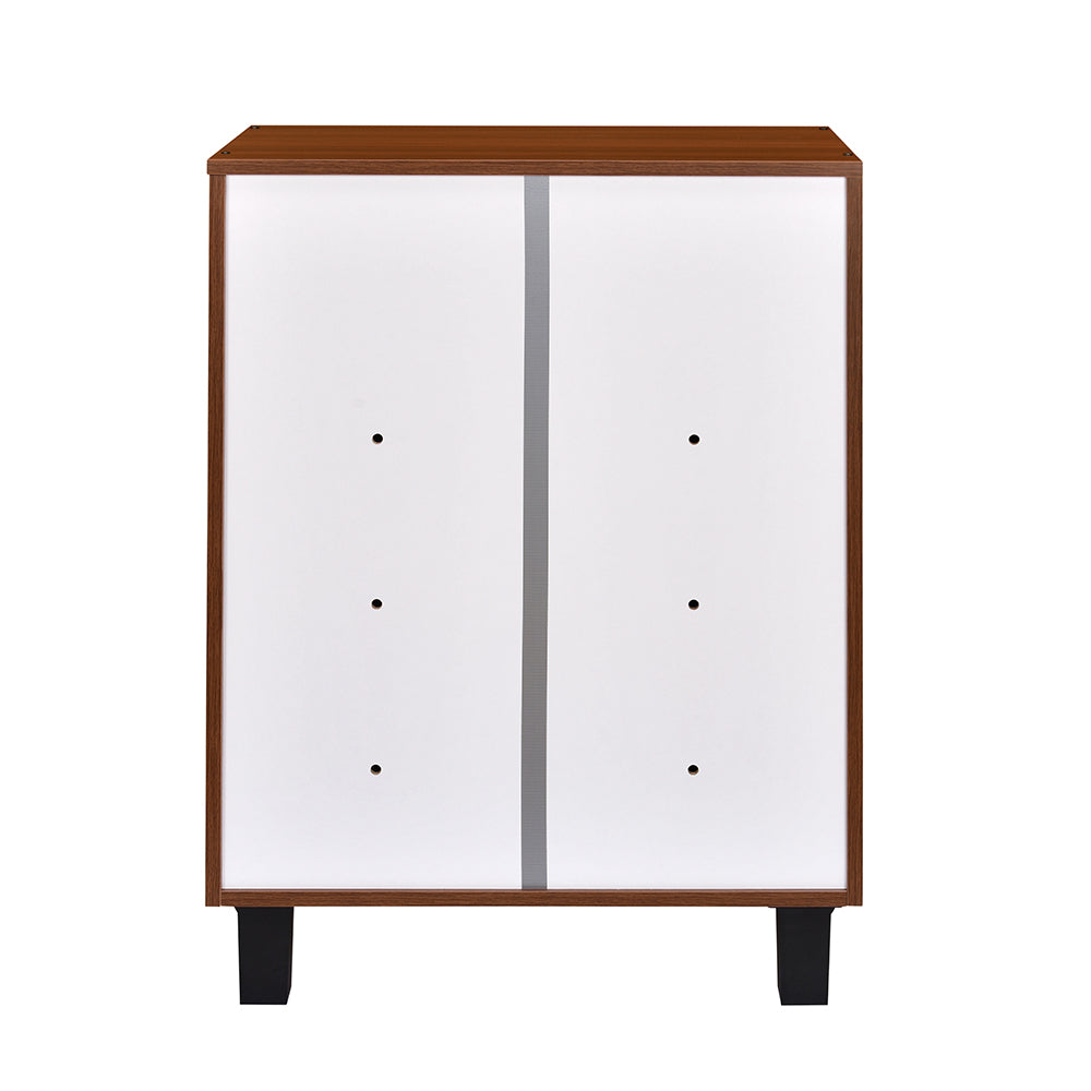 Nilkamal Flow Shoe Cabinet (Walnut/White)