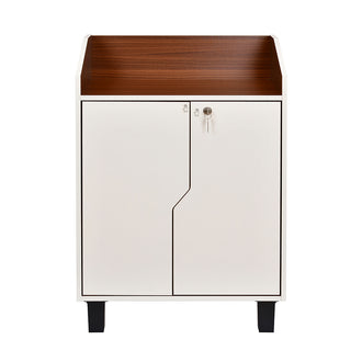 Nilkamal Slide Neo Shoe Cabinet (Walnut & White)