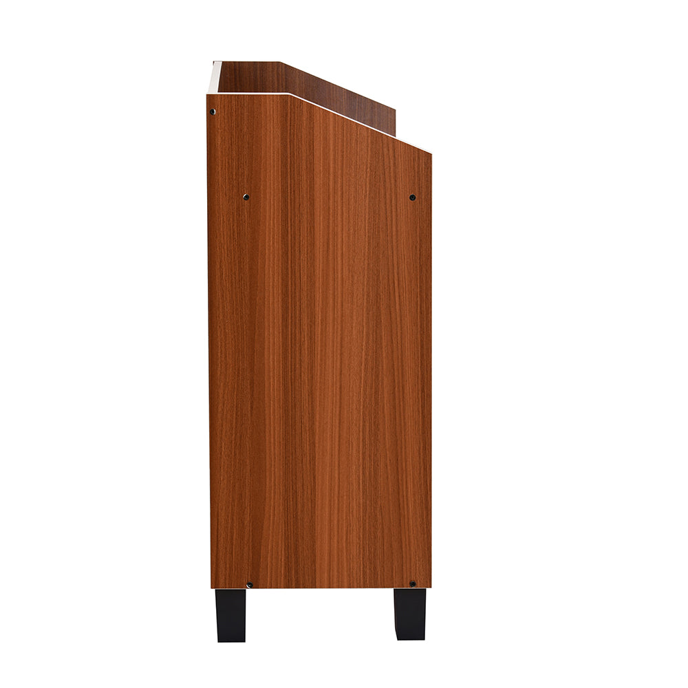 Nilkamal Slide Neo Shoe Cabinet (Walnut & White)
