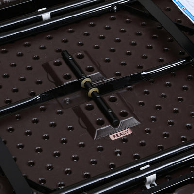 Nilkamal Feast 4 ft Blow Foldable Rectangle Table (Brown)