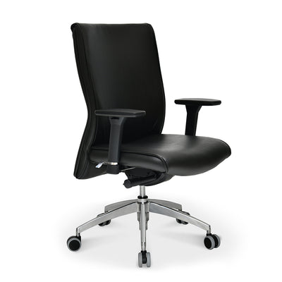 Nilkamal Command Mid Back Leatherette Office Chair (Black)