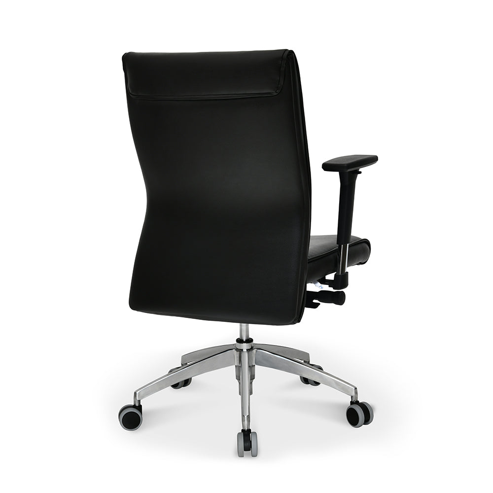 Nilkamal Command Mid Back Leatherette Office Chair (Black)